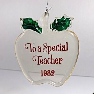 Hallmark Keepsake Ornament 1982 Teacher Acrylic Ornament